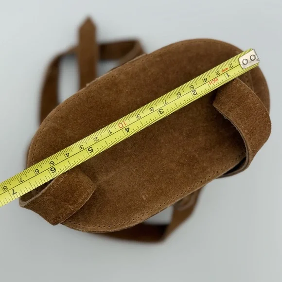 Cane Rattan And Suede Crossbody Bucket Bag - Picture 3 of 12